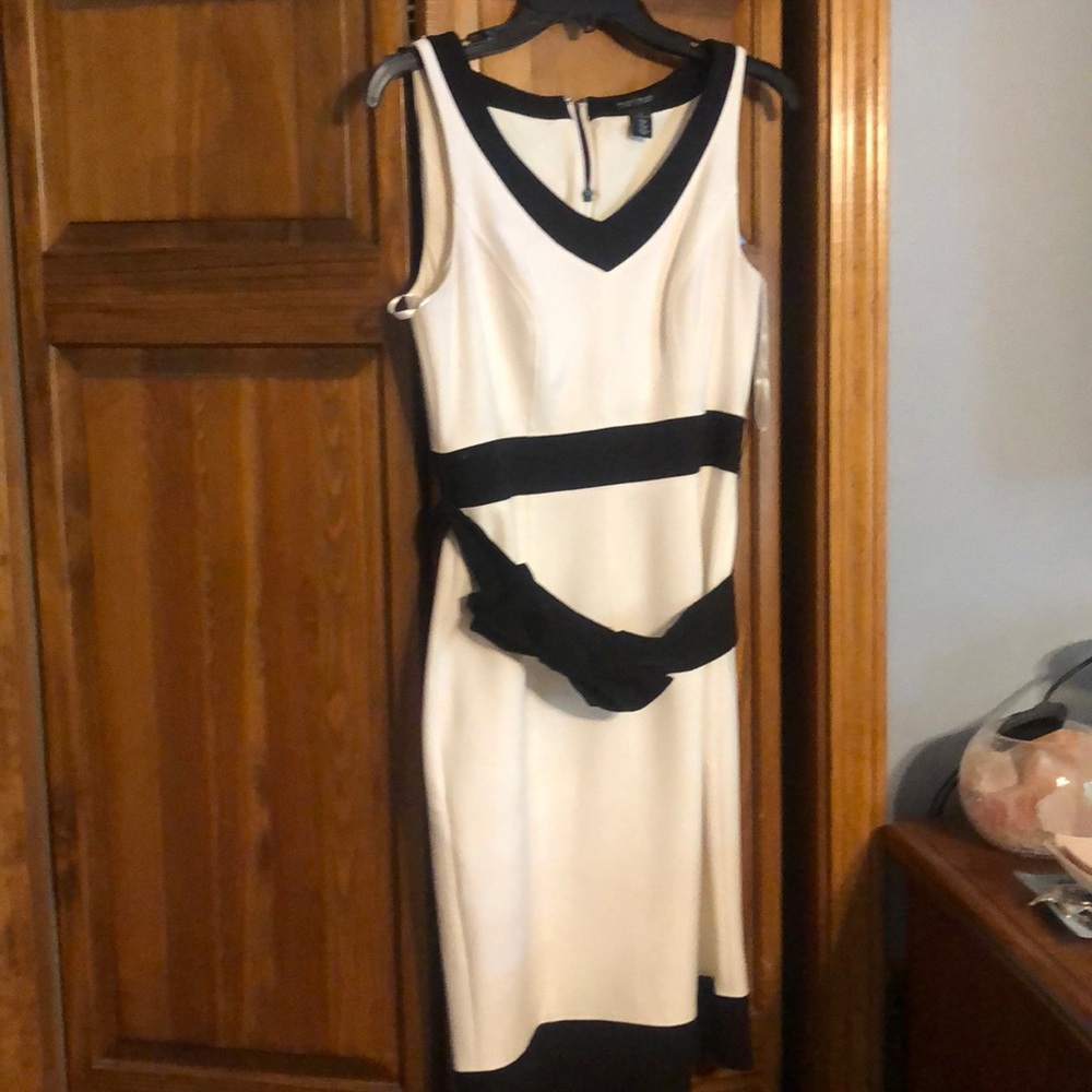 Classy black and white dress